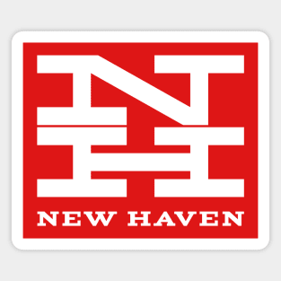 New Haven Railroad 1954 White Logo With Name Magnet